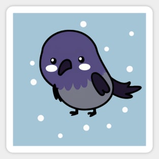 Cute kawaii raven bird Sticker